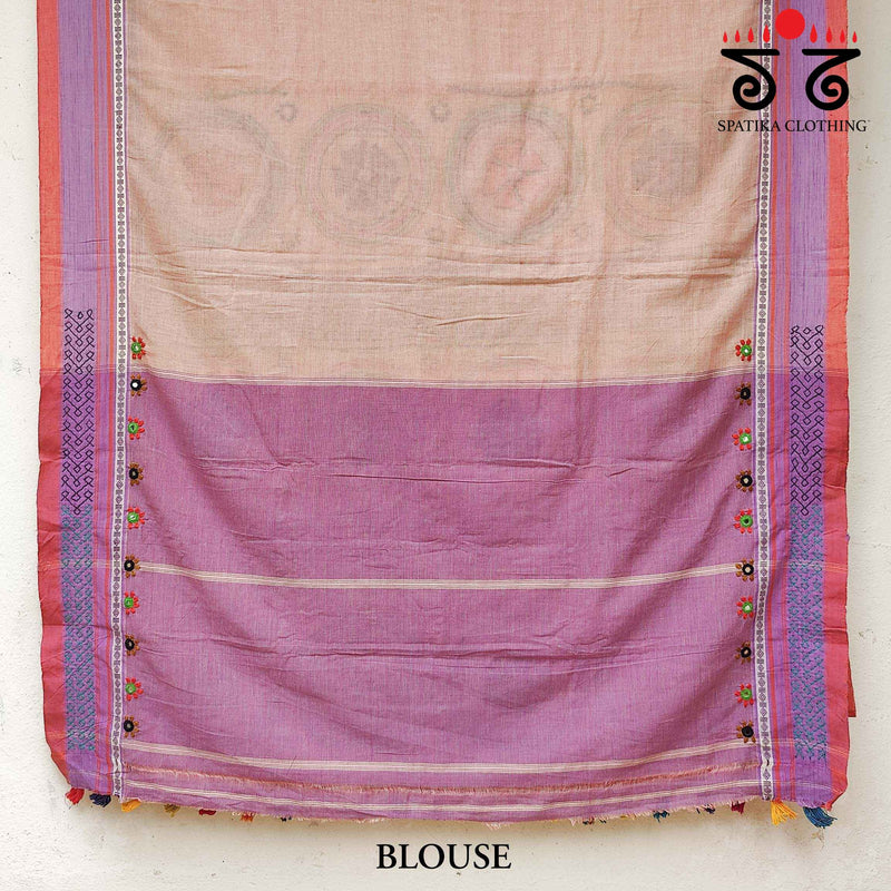 Lambani Handembroidery on Aane Hejje - Revival Saree