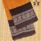 Ajrak - Bandhani on Mulmul Cotton Saree