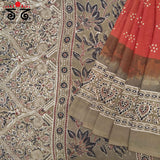 Ajrak - Bandhani on Mulmul Cotton Saree