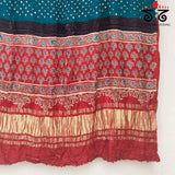 Bandhani - Ajrakh on Modal Silk Dupatta