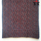 Ajrakh Handblock Print on Kota Cotton Saree