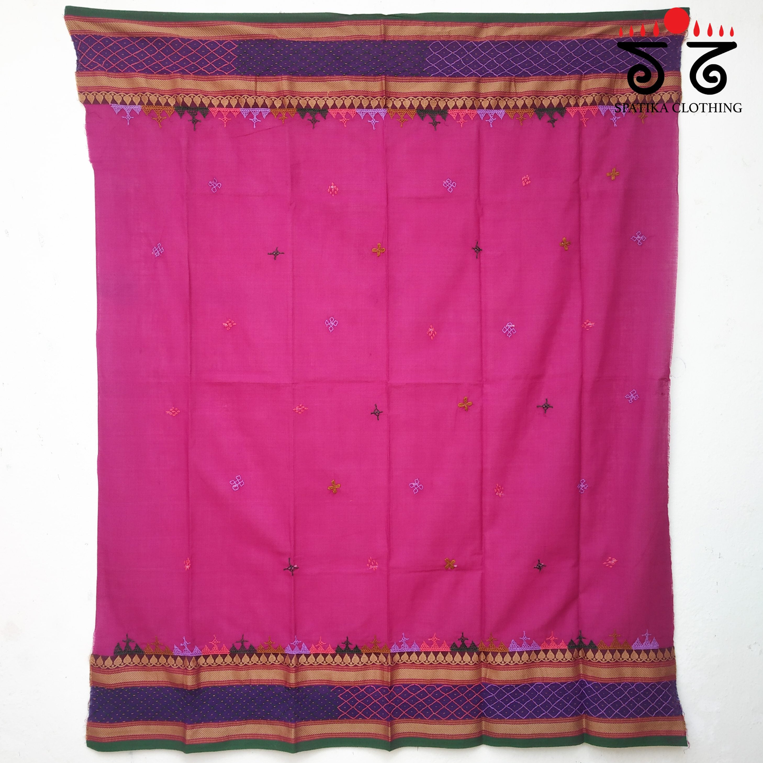 Lambani Handembroidery on Chettinad Cotton Blouse Fabric