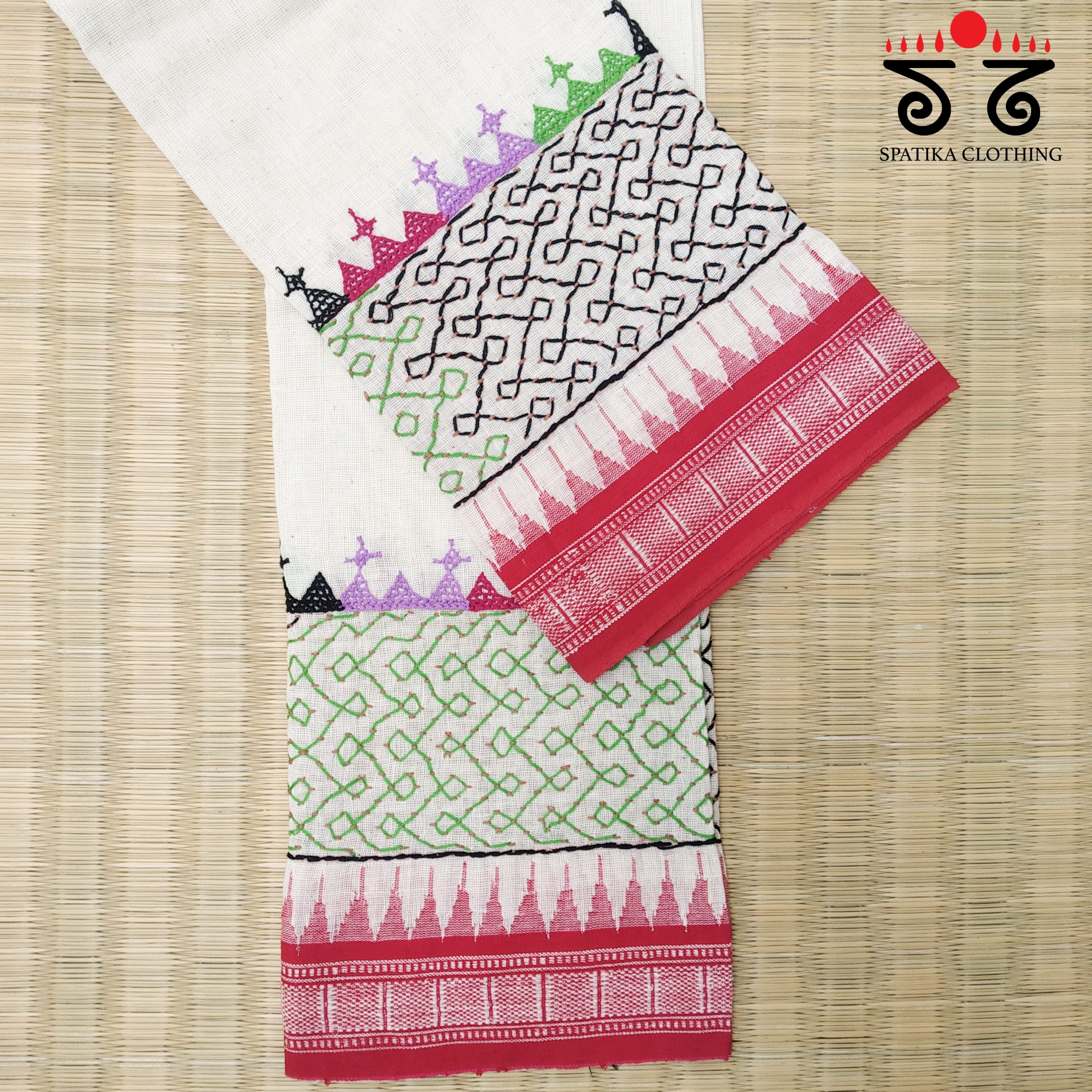 Lambani Handembroidery on Ponduru Blouse Fabric