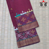 Lambani Handembroidery on Mangalagiri Cotton Blouse Fabric