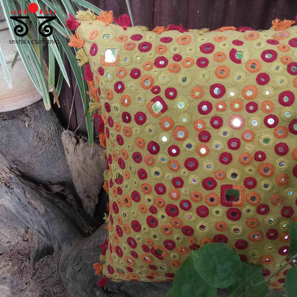 The Lambani Handembroidered Cushion Cover