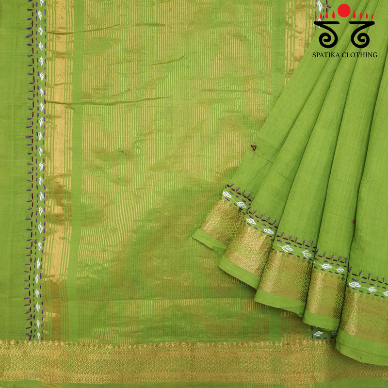 Banjara Handembroidery on Mangalagiri Cotton Saree