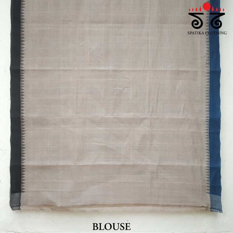 Ponduru Handspun Cotton Saree - Ganga Jamuna Border