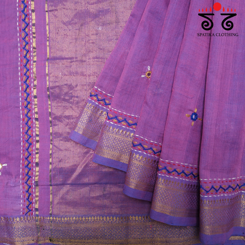 Banjara Handembroidery on Mangalagiri Cotton Saree