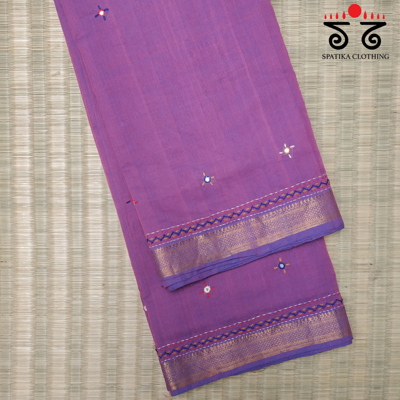 Banjara Handembroidery on Mangalagiri Cotton Saree