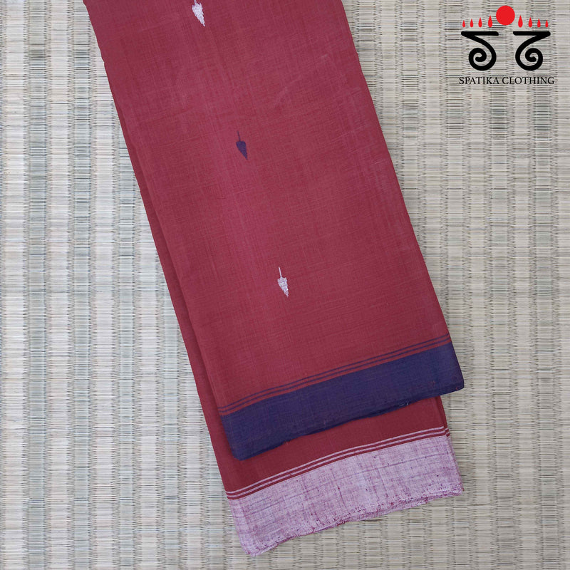 Ponduru Handspun Saree - Ganga Jamuna Border!