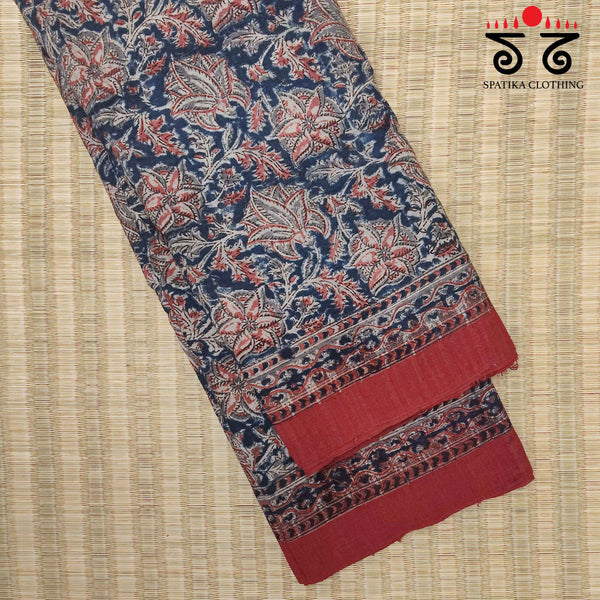 Kalamkari on Ponduru Handspun Cotton Saree