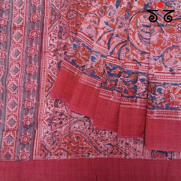 Kalamkari on Ponduru Handspun Cotton Saree