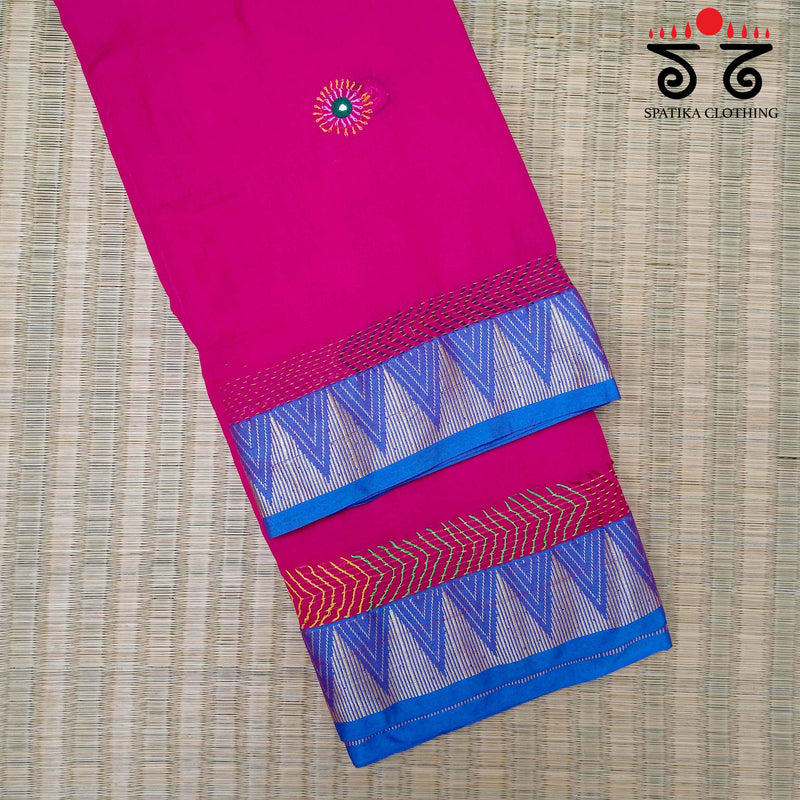 Lambani Handembroidery on South Cotton Saree