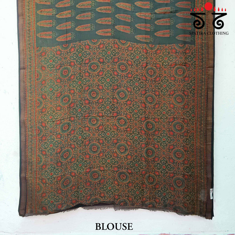 Ajrak Maheshwari Saree