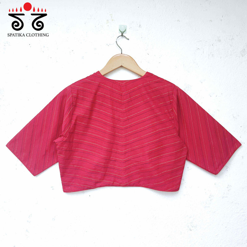 Handcrafted Zari Striped blouse