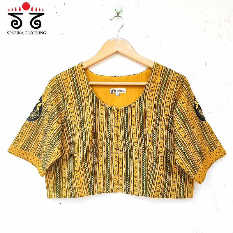 Inlay & Yoke handcrafted blouse in natural dyes