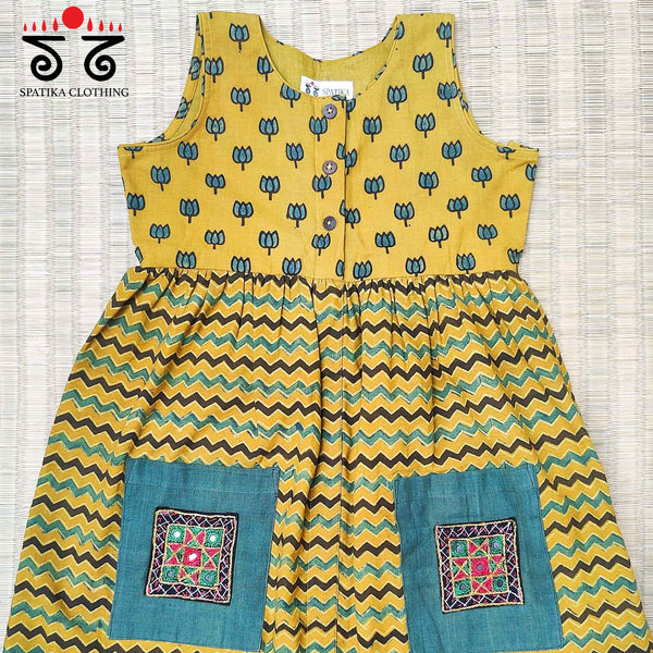 Handcrafted kids frock