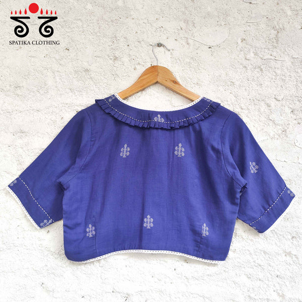 The Frilled Jamdhani Blouse