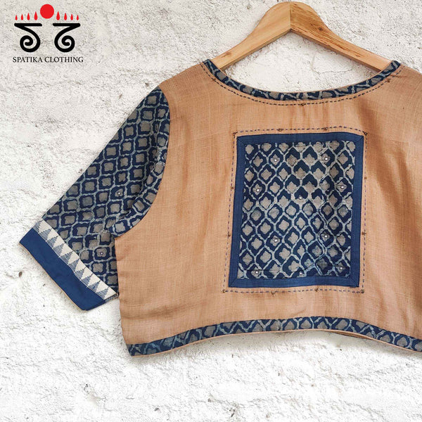 Ajrak Ponduru Patchwork Blouse