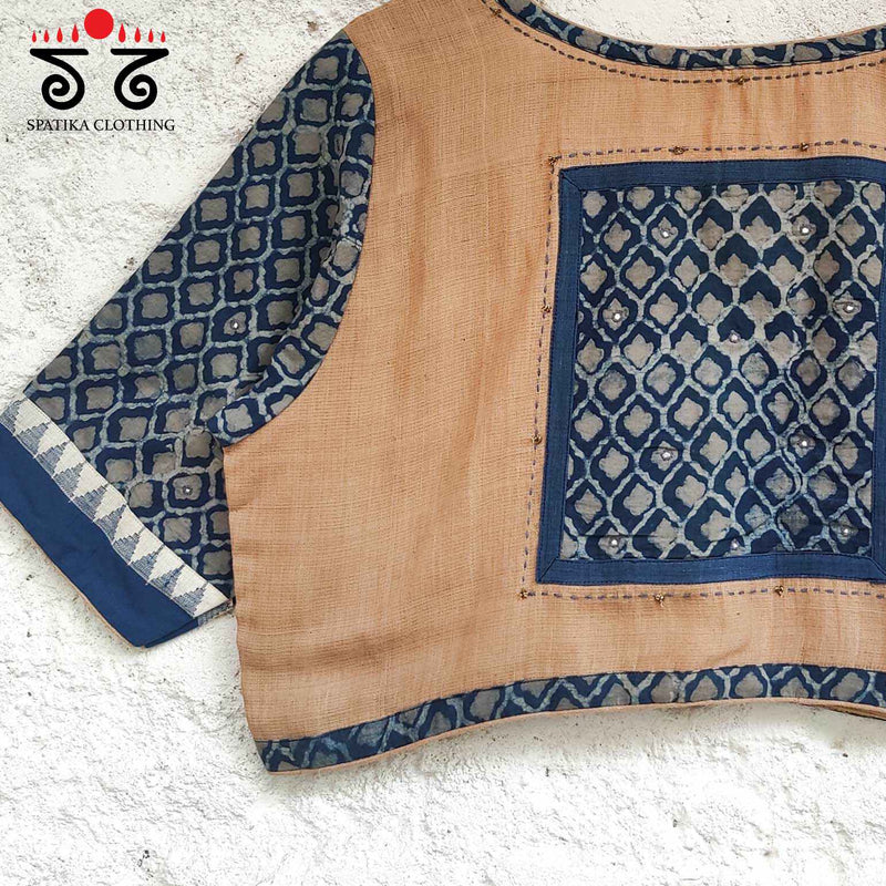 Ajrak Ponduru Patchwork Blouse