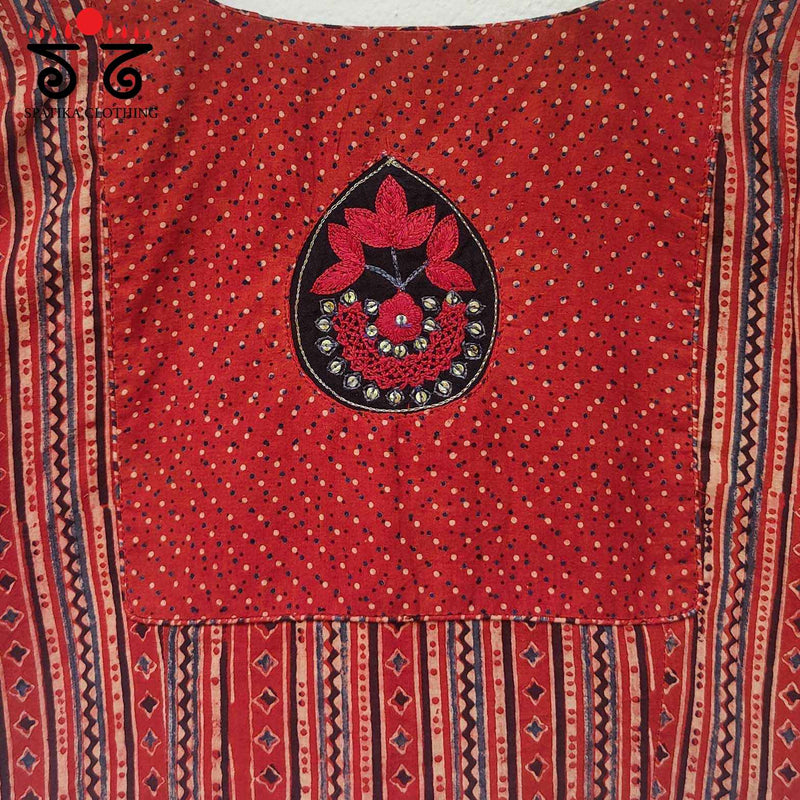 The Ajrak Inlay Blouse - Bestseller!!