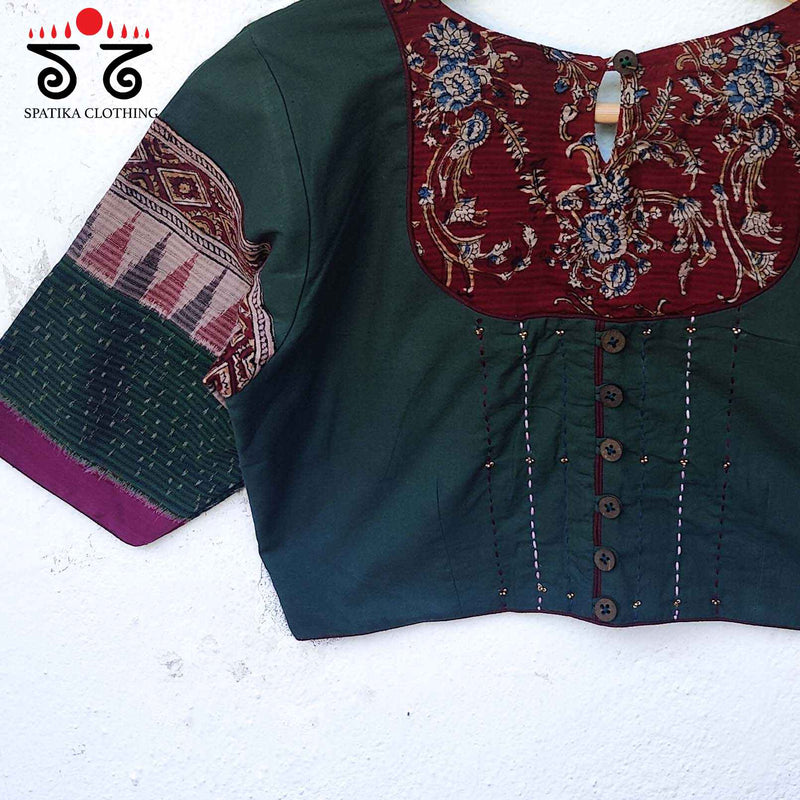 The Kalamkari Yoke Blouse