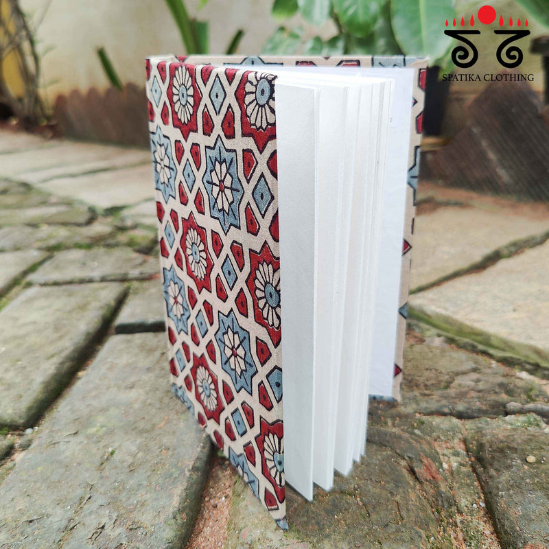 Hand Bound Ajrak Notebook-Large