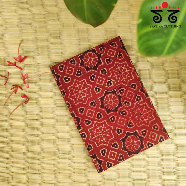 Hand Bound Ajrak Notebook-Large