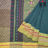 Lambani Handembroidery on Patteda Anchu Saree