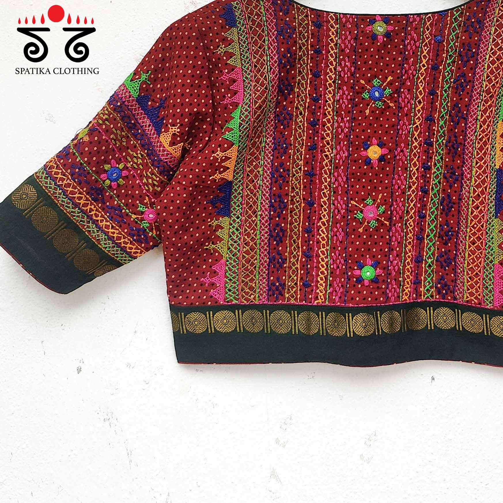 The Lambani Red Blouse - on Ajrak