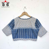 Indigo Half & Half Bagru Blouse