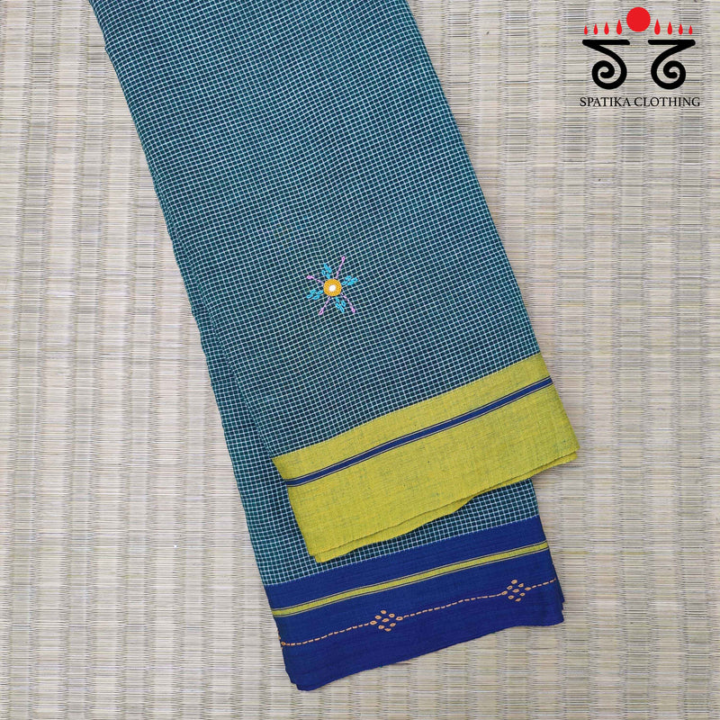 Lambani Handembroidery on Patteda Anchu Saree