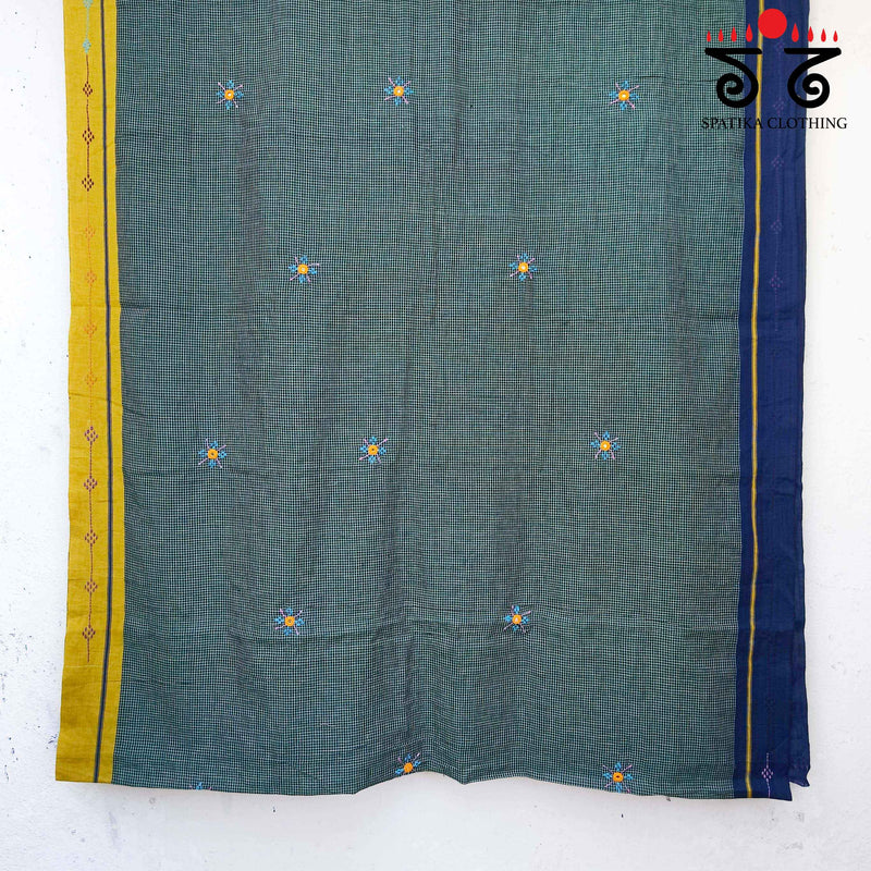 Lambani Handembroidery on Patteda Anchu Saree