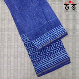 Akola Handblock Print on Chanderi Silk cotton Saree