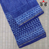 Akola Handblock Print on Chanderi Silk cotton Saree