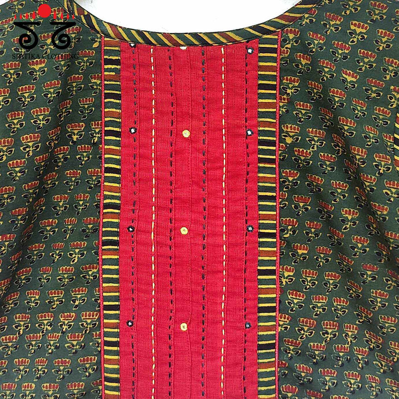 The Ajrak Pintuck Blouse