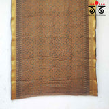 Ajrakh Handblock Print on Kota Cotton Saree