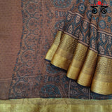 Ajrakh Handblock Print on Kota Cotton Saree