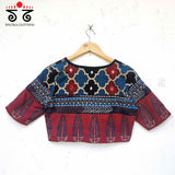 Ajrak Hand Embroidered Blouse - New!