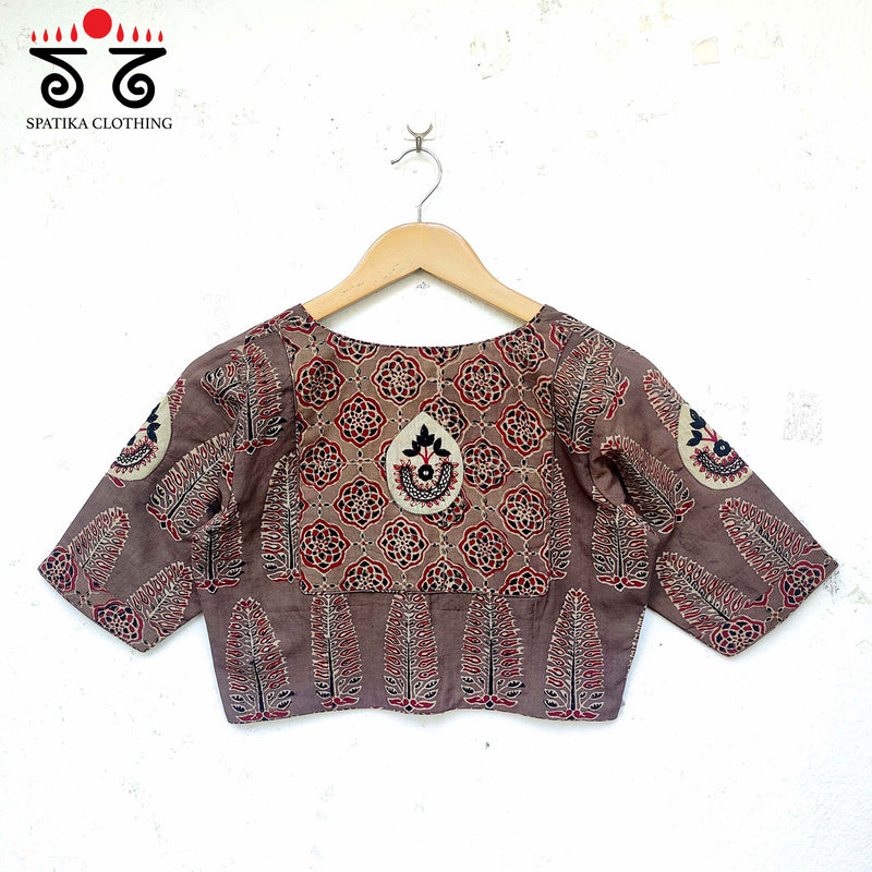 Ajrak Inlay Blouse New!