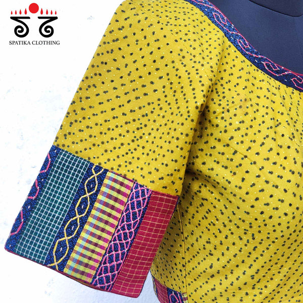 The Ajrak Patchwork Blouse New