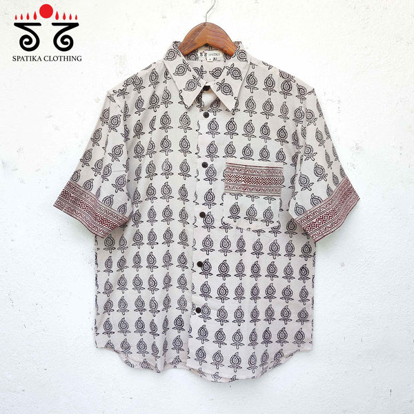 Hand Block-printed Men's Shirt - New!