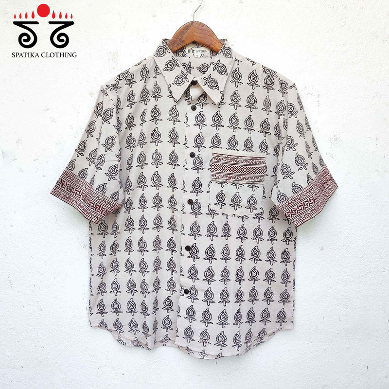 Hand Block-printed Men's Shirt - New!