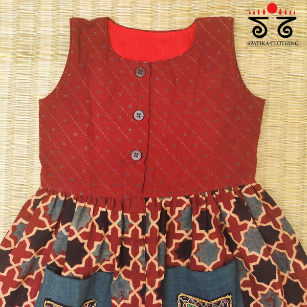 Handcrafted kids frock New!