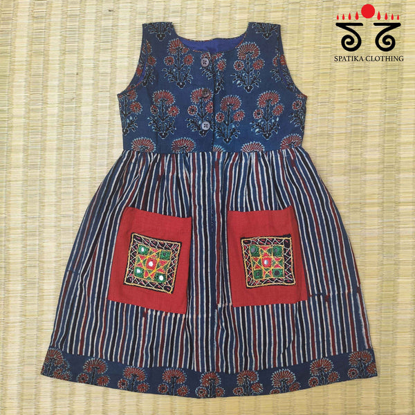 Handcrafted kids frock New!