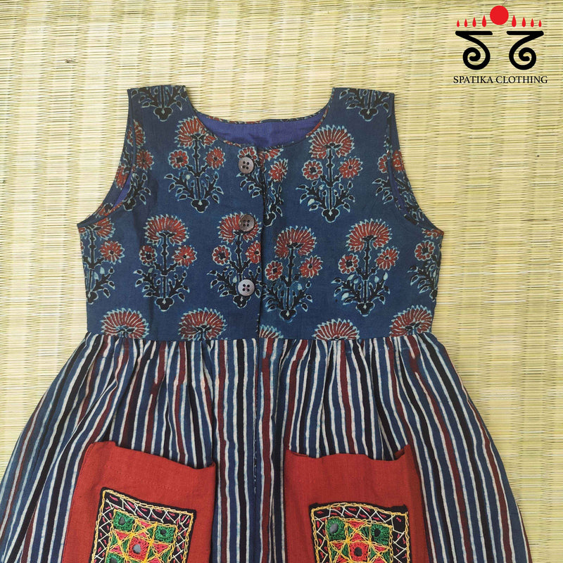 Handcrafted kids frock New!