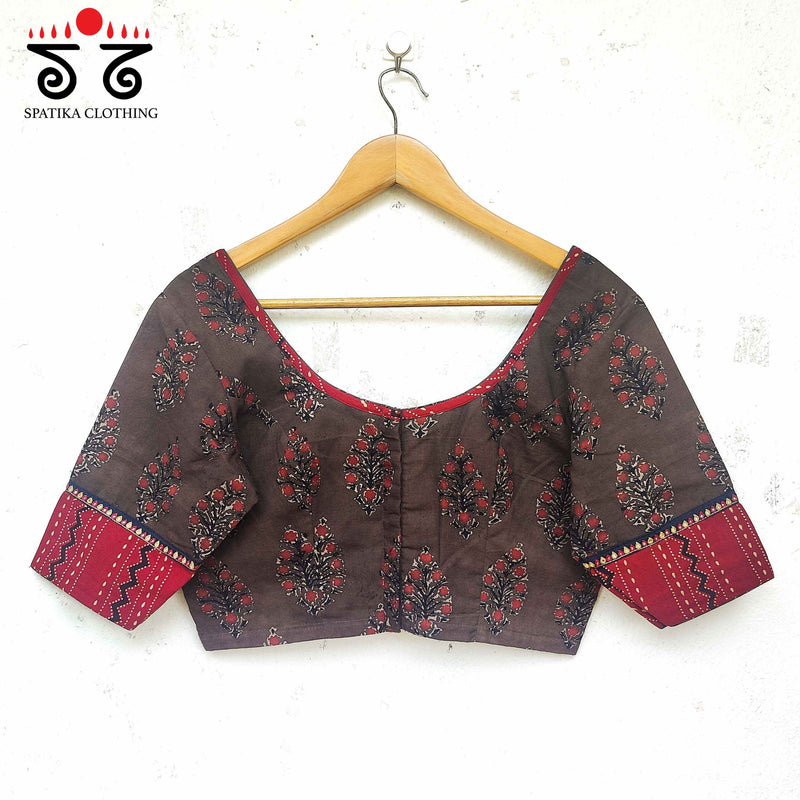 Simple Ajrak Blouse