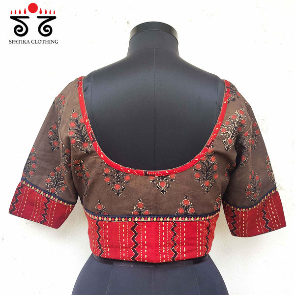 Simple Ajrak Blouse