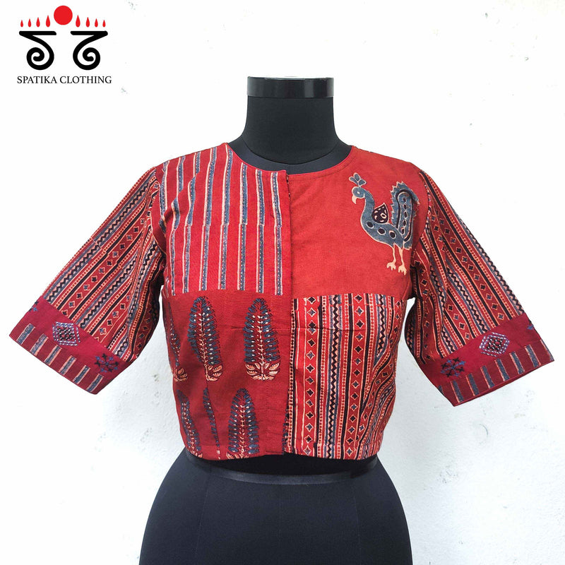 Ajrak Collage Blouse - New!