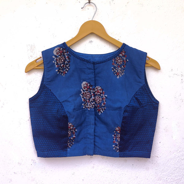 Ajrak Hand embroidered Blouse - Sleeveless!